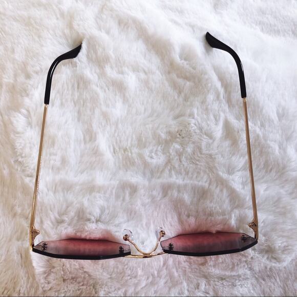 Alaiya Purple & Pink Octogonal Ombre Sunglasses - Picture 4 of 8